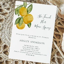 Lemon Tree Watercolor Junggeselinnen-Abschied