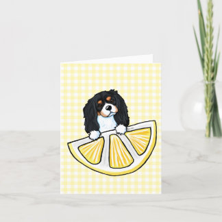 Lemon Tricolor Cavalier Spaniel Card Dankeskarte