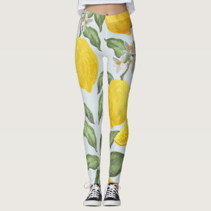 Lemon Tropical Frucht Vintages Muster Leggings