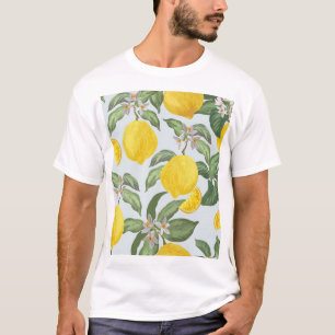 Lemon Tropical Frucht Vintages Muster T-Shirt