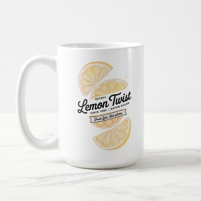Lemon Twist Eatery Kaffeetasse (Links)