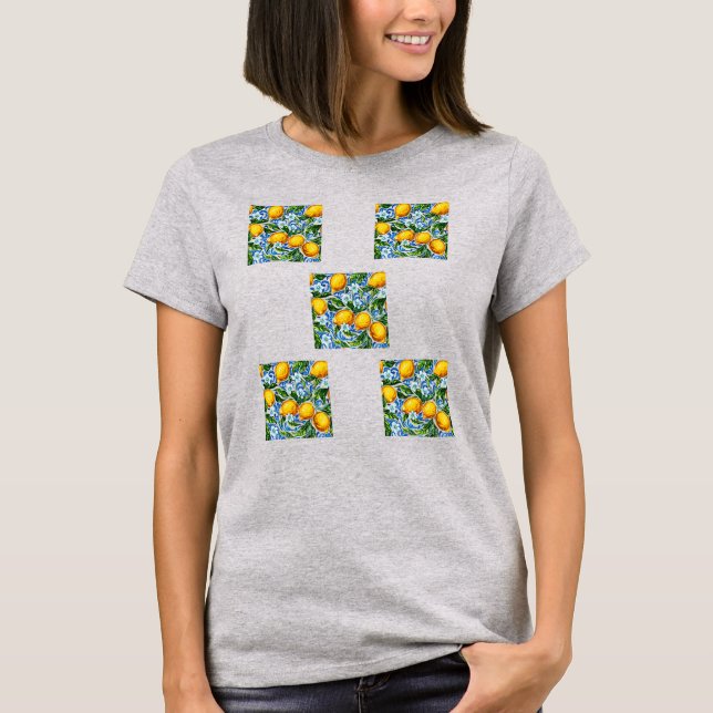 Lemon und Blätter T - Shirt (Vorderseite)