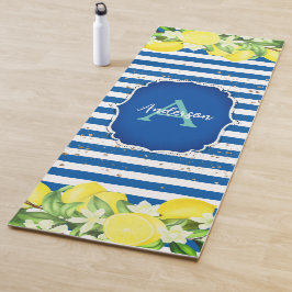 Lemon und Blue Monogram Übungsmatte Yogamatte