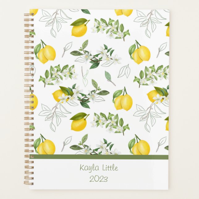 Lemon und Blume Custom Planer (Vorderseite)