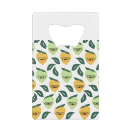 Lemon und Limon Citrus Cartoon Illustration Geldbeutel Flaschenöffner