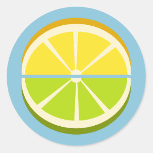 Lemon und Limon Runder Aufkleber