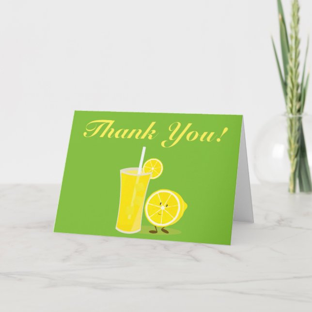 Lemon und Limonade vielen Dank Dankeskarte (Vorderseite)