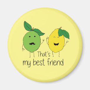 Lemon und Limone BESTE FREUNDIN der besten Freunde Magnet