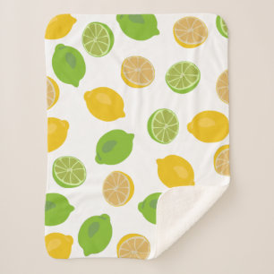 Lemon und Limone Muster Kids Sherpadecke