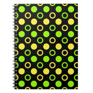 Lemon und Limone Ringe und Polka Dots von ST. Aylo Notizblock