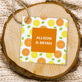 Lemon und Orange Wedding oder Brautparty Geschenk Geschenkanhänger