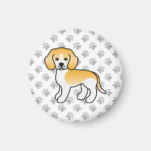 Lemon und weißer Beagle Süßer Cartoon-Hund Magnet