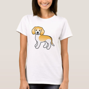 Lemon und White Niedlich Cartoon Beagle Hund T-Shirt