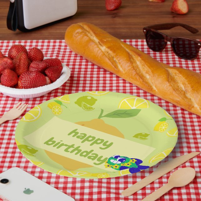 Lemon Vibes  Pappteller (Picknick)