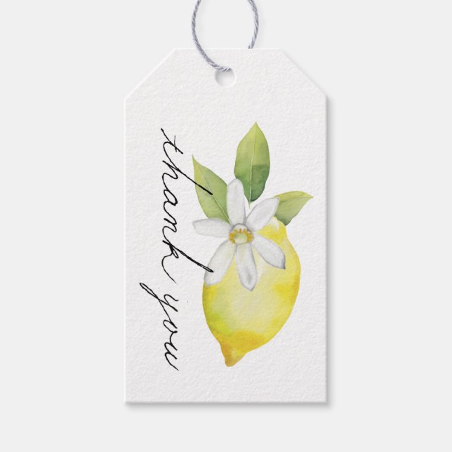 Lemon Vielen Dank für Ihr Geschenk Tag Geschenkanhänger (Vorderseite)