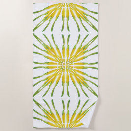 Lemon Wasserfarben-Malmuster Strandtuch