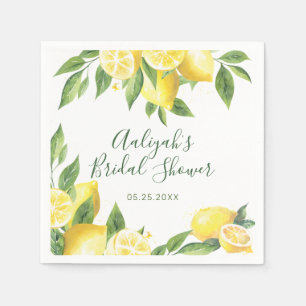 Lemon Watercolor Besondere Anlass Serviette