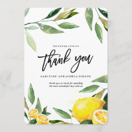 Lemon Watercolor Dankeschön-Karte Dankeskarte