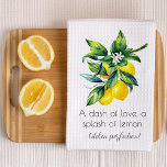Lemon Watercolor Geschirrtuch<br><div class="desc">Genießen Sie das lemon Watercolor Kitchen Towel in der Küche mit lebhaften gelben Zitronen, frisch grünen Blätter und einem fröhlichen Aquarelldesign. Ein spielerisches Zitat fügt eine lustige Drehung hinzu, die perfekt ist, um dem Alltag einen Sonnenschein zu verleihen. Eine frische und fruchtige Touch für jede Küche - oder ein Geschenk...</div>
