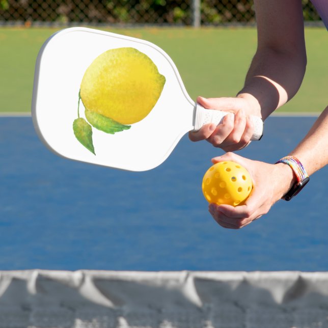 Lemon Watercolor Malerei Art Design Pickleball Schläger (InSitu)