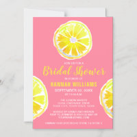 Lemon Watercolor Pink Brautparty