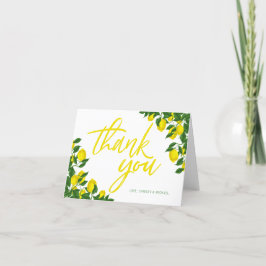 Lemon Watercolor Summer Brautparty Dankeskarte