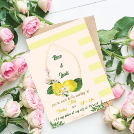 Lemon Wedding Einladung in bright colors