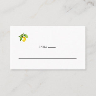 Lemon Wedding Flat Platzkarte