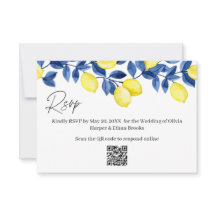 Lemon Wedding RSVP QR Code