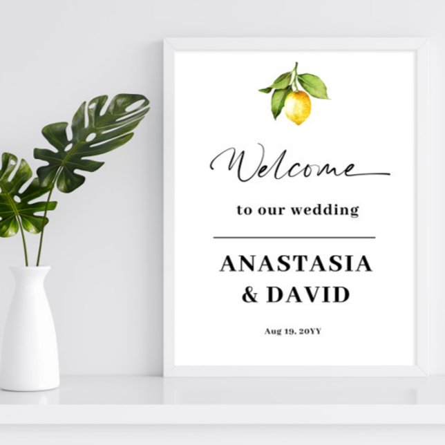 Lemon Wedding Welcome Poster (Von Creator hochgeladen)