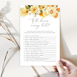 Lemon Wer das beste Baby Duschspiel kennt