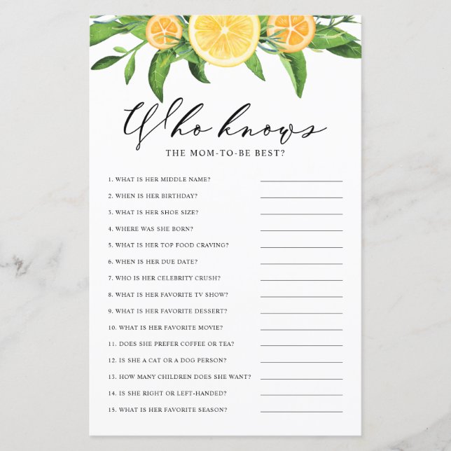 Lemon Wer Mama kennt das beste Duschspiel (Vorderseite)