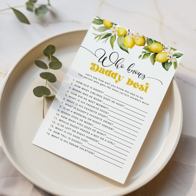 Lemon Wer Papa kennt das beste Baby-Duschspiel (Von Creator hochgeladen)