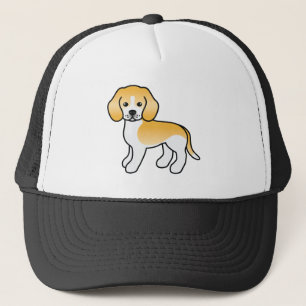 Lemon & White Beagle Hund süße Cartoon-Illustratio Truckerkappe