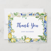 Lemon White Floral Blue Mosaik Tile