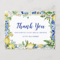Lemon White Floral Blue Mosaik Tile Vielen Dank