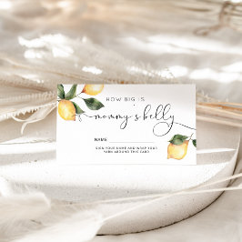 Lemon, wie groß die Bauchschutzkarte von Mama ist Begleitkarte