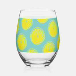 Lemon Yellow Aquamarin Green Liebe 4Annie Weinglas Ohne Stiel