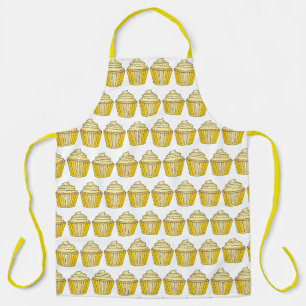 Lemon Yellow Buttercreme Zuckerguss Cupcake Cake C Schürze
