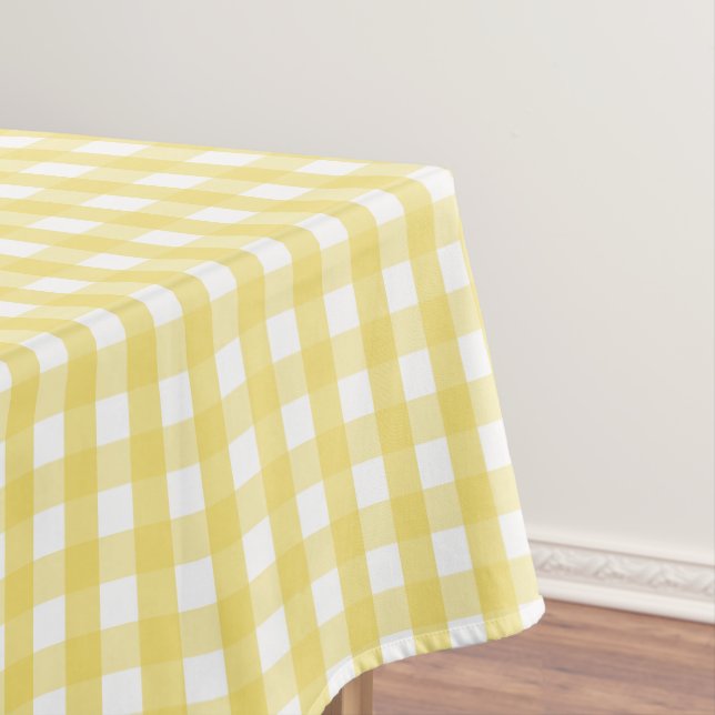 Lemon Yellow Gingham Tischdecke (Beispiel)
