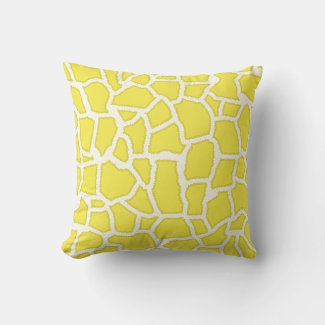 Lemon Yellow Giraffe Tierwerbung Kissen (Vorderseite)