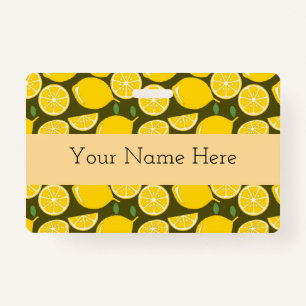 Lemon Yellow Modern Fun Niedlich Ausweis