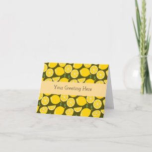 Lemon Yellow Modern Fun Niedlich Dankeskarte