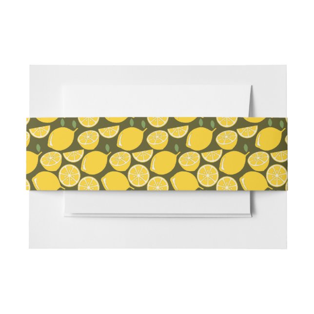Lemon Yellow Modern Fun Niedlich Einladungsbanderole (Vorderseite Beispiel)