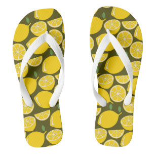 Lemon Yellow Modern Fun Niedlich Flip Flops
