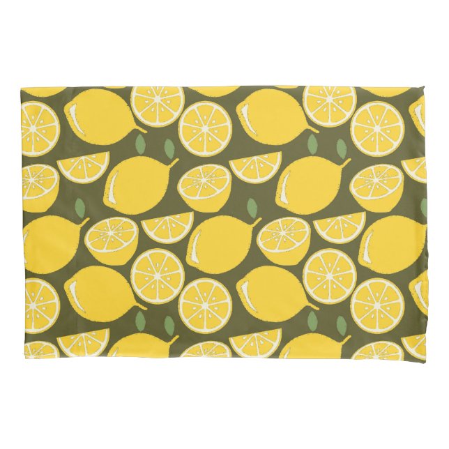 Lemon Yellow Modern Fun Niedlich Kissenbezug (Vorderseite)