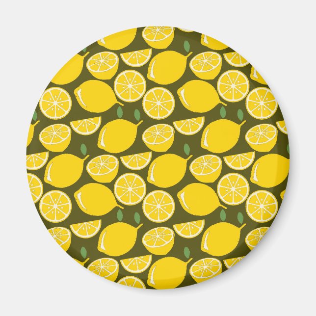 Lemon Yellow Modern Fun Niedlich Magnet (Vorne)