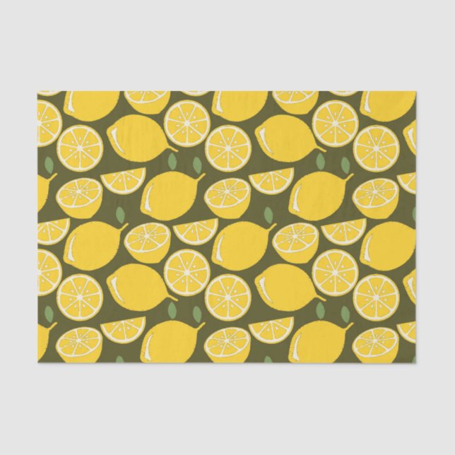 Lemon Yellow Modern Fun Niedlich Seidenpapier (Vorderseite)