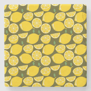 Lemon Yellow Modern Fun Niedlich Steinuntersetzer