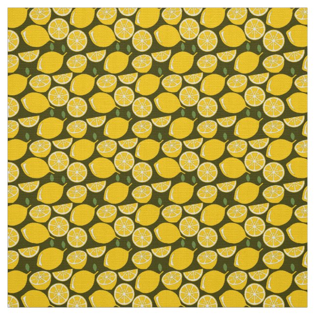 Lemon Yellow Modern Fun Niedlich Stoff (Muster)